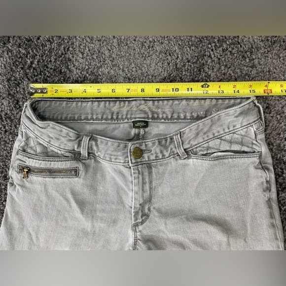 Eddie Bauer Modern slim fit cargo pockets light gray low rise denim jeans size 8 - Picture 9 of 16